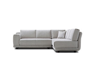 Σύγχρονος γκρίζος καναπές υφάσματος καθιστικών/διαμορφωμένο Λ άνετο συναίσθημα καναπέδων