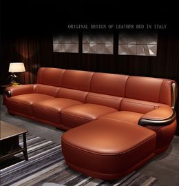 Σκανδιναβικός καναπές πολυ Seater δέρματος ύφους υψηλών σημείων για το πέντε αστέρων ξενοδοχείο/το σπίτι