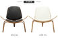 Σύγχρονες στερεές ξύλινες έδρες ελεύθερου χρόνου με τα άσπρα/μαύρα καθίσματα δέρματος χρώματος